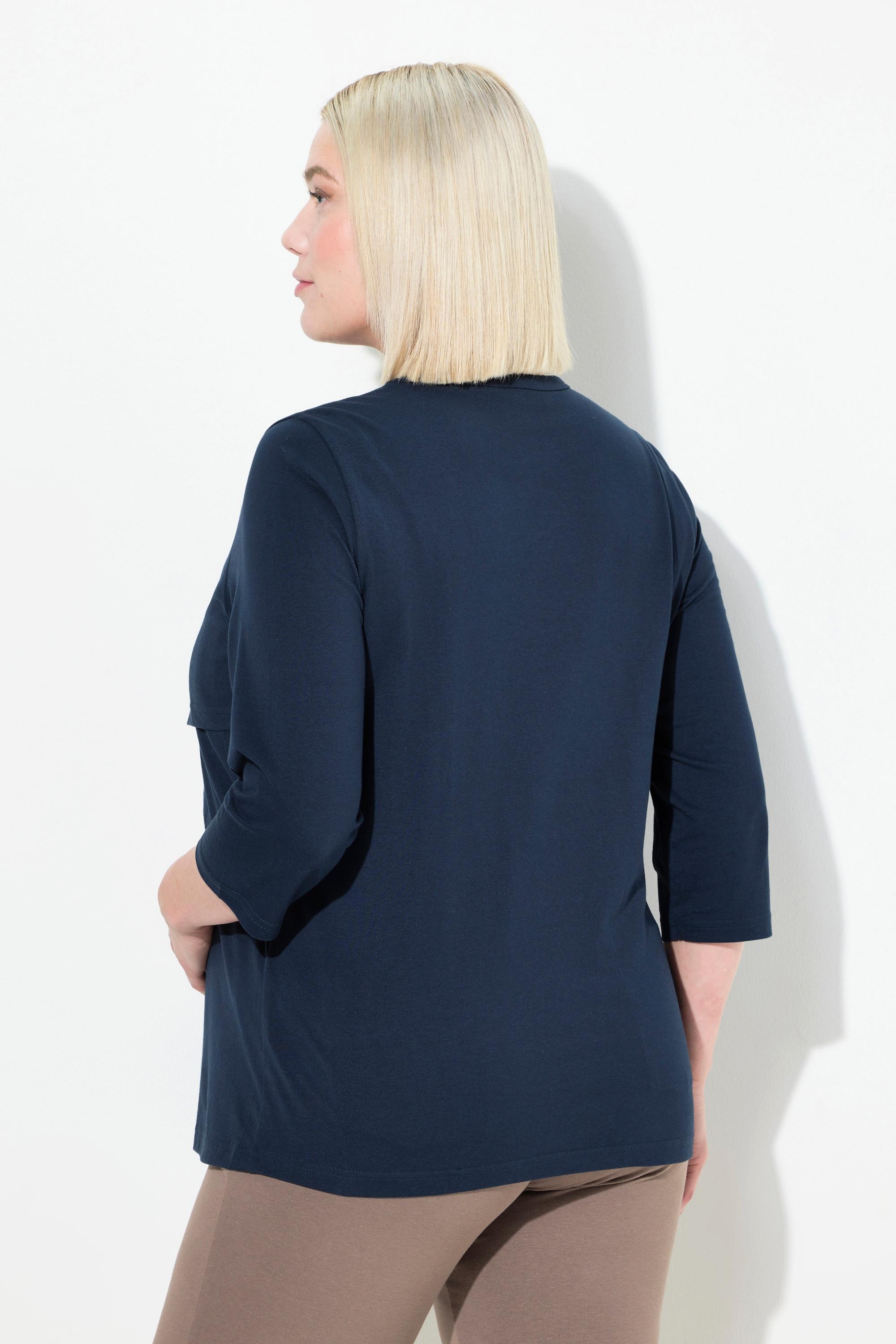 Ulla Popken Bellieva T-Shirt Maternità Funzione Allattamento  