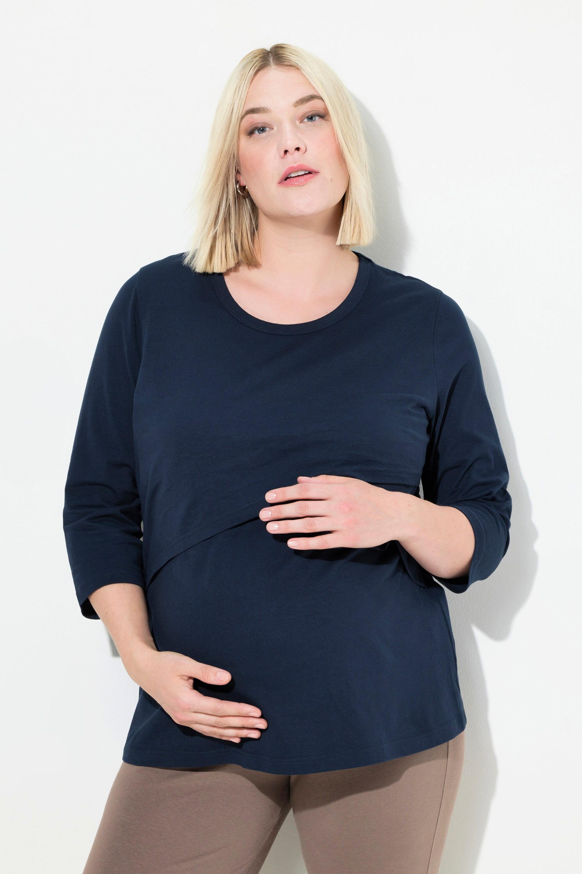 Ulla Popken Bellieva T-Shirt Maternità Funzione Allattamento  