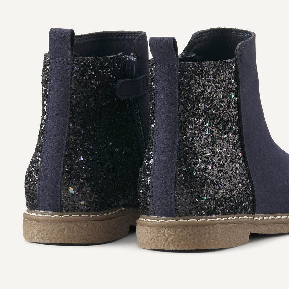 La Redoute Collections Stivali Chelsea con pannello glitter  