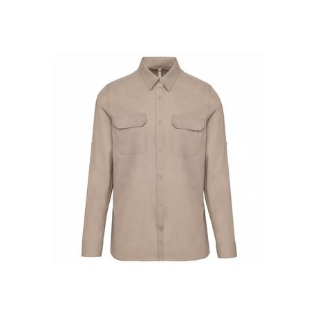 Kariban Safari Camicia Maniche Lunghe  