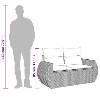 VidaXL Gartensofa poly-rattan  