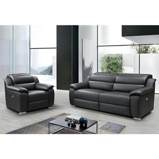 Vente-unique Relaxsofa elektrisch 3Sitzer ARENA III Leder  