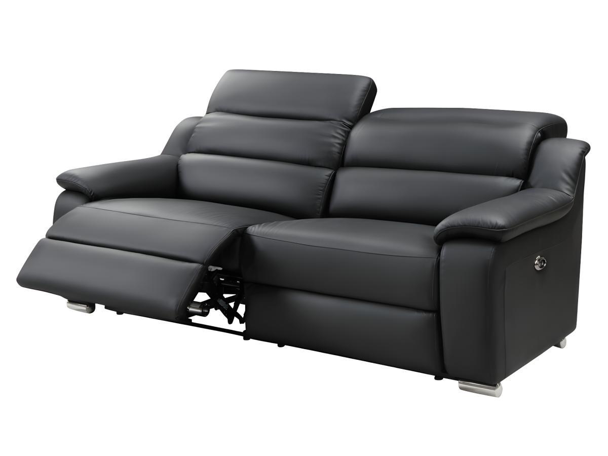 Vente-unique Relaxsofa elektrisch 3Sitzer ARENA III Leder  