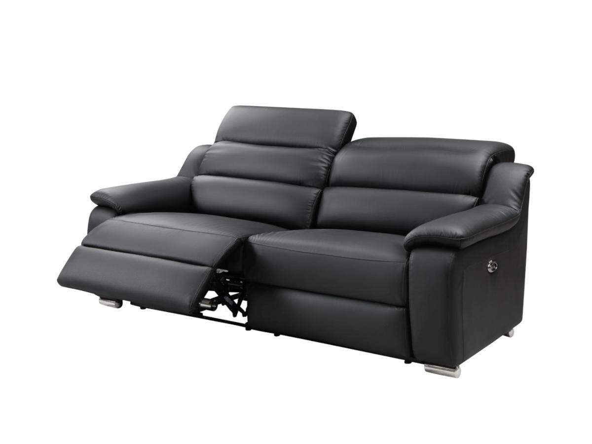 Vente-unique Relaxsofa elektrisch 3Sitzer ARENA III Leder  