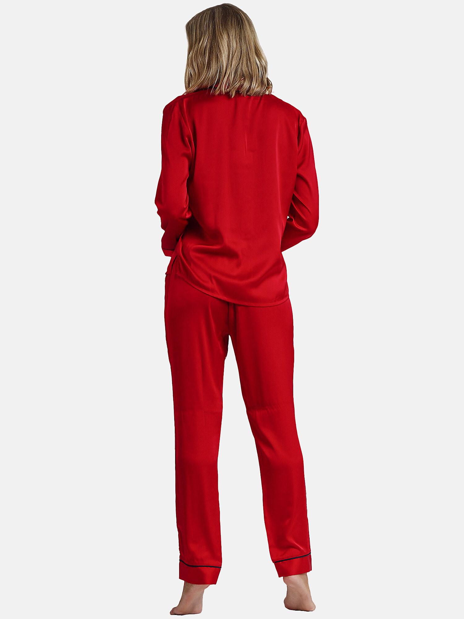 Admas  Pyjama satin tenue d'intérieur chemise et pantalon Classic 