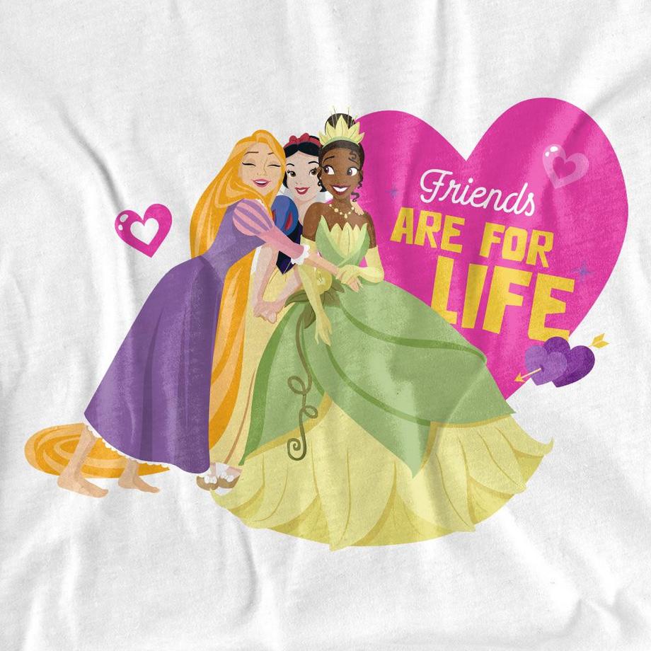 Disney PRINCESS Friends Are For Life T-Shirt Maniche Lunghe  