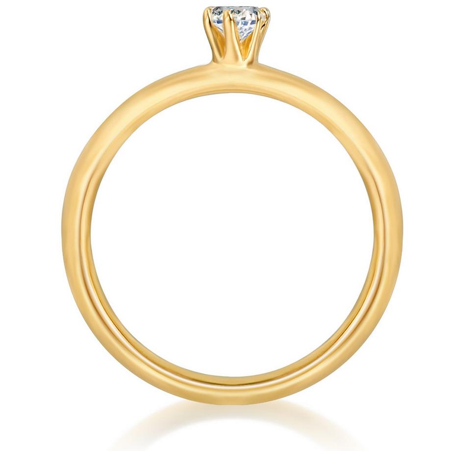 Rafaela Donata  Ring Sterling Silber gelbgold Zirkonia weiß 