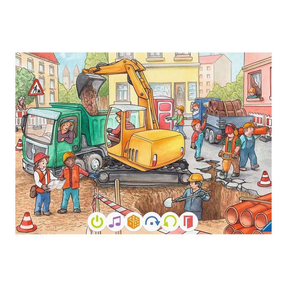 Ravensburger  tiptoi Puzzle für kleine Entdecker: Baustelle (2x12) 