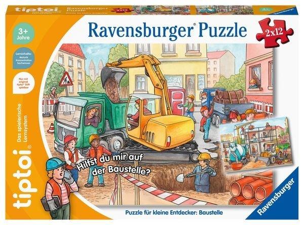 Ravensburger  Ravensburger tiptoi Puzzle 00137 Puzzle für kleine Entdecker: Baustelle, Puzzle für Kinder ab 3 Jahren, für 1 Spieler 