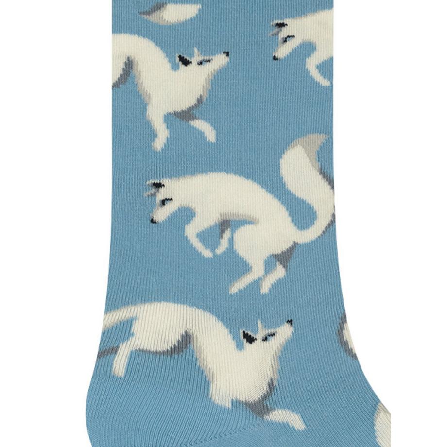 BLEU FORET Chaussettes Renard polaire  