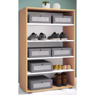 VCM XXL Holz Großer Schuhschrank Schuhregal Groß Stiefel Dielenmöbel Lona 5 Fächer  