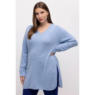 Ulla Popken  Pullover, edler Wollmix, Biese, V-Ausschnitt, Langarm 