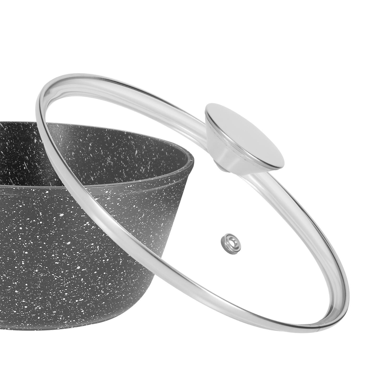 Cheffinger 3 Casseroles Antiadhésifs avec Couvercle  