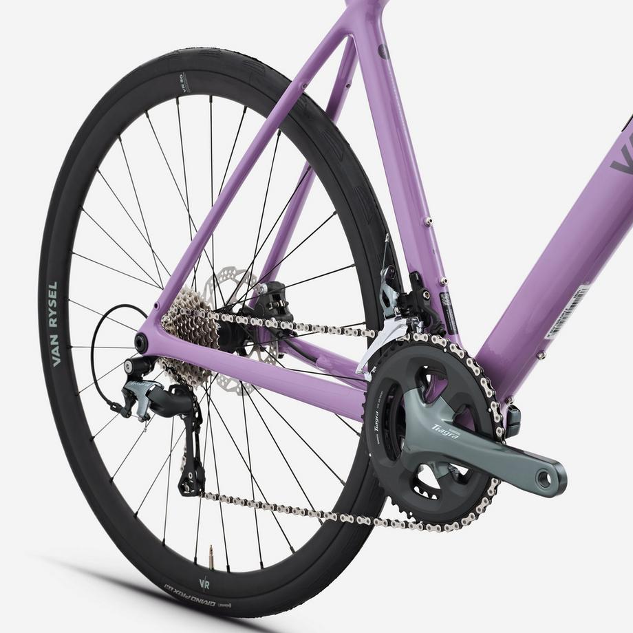 VAN RYSEL  Vélo de route carbone Shimano Tiagra 2x10v, EDR CF violet 