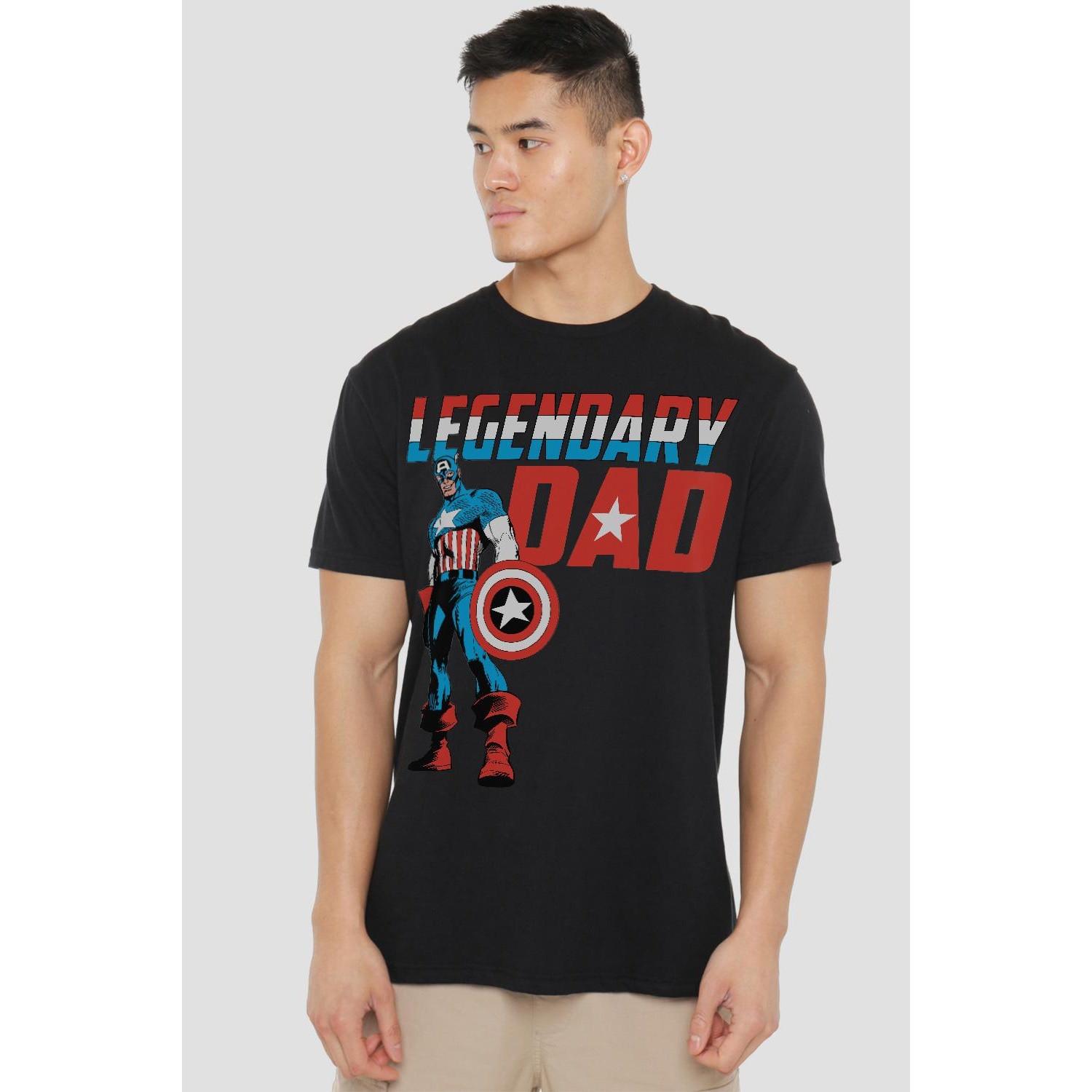 CAPTAIN AMERICA  Tshirt LEGENDARY DAD 