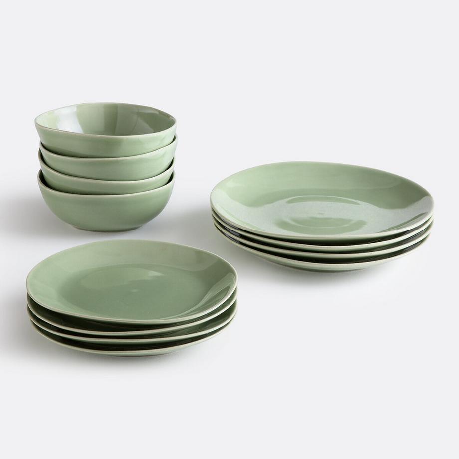 12-teiliges Tafelservice aus Keramik