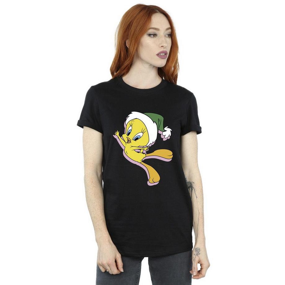 LOONEY TUNES Tweety Bird Weihnachtsmütze T-Shirt  
