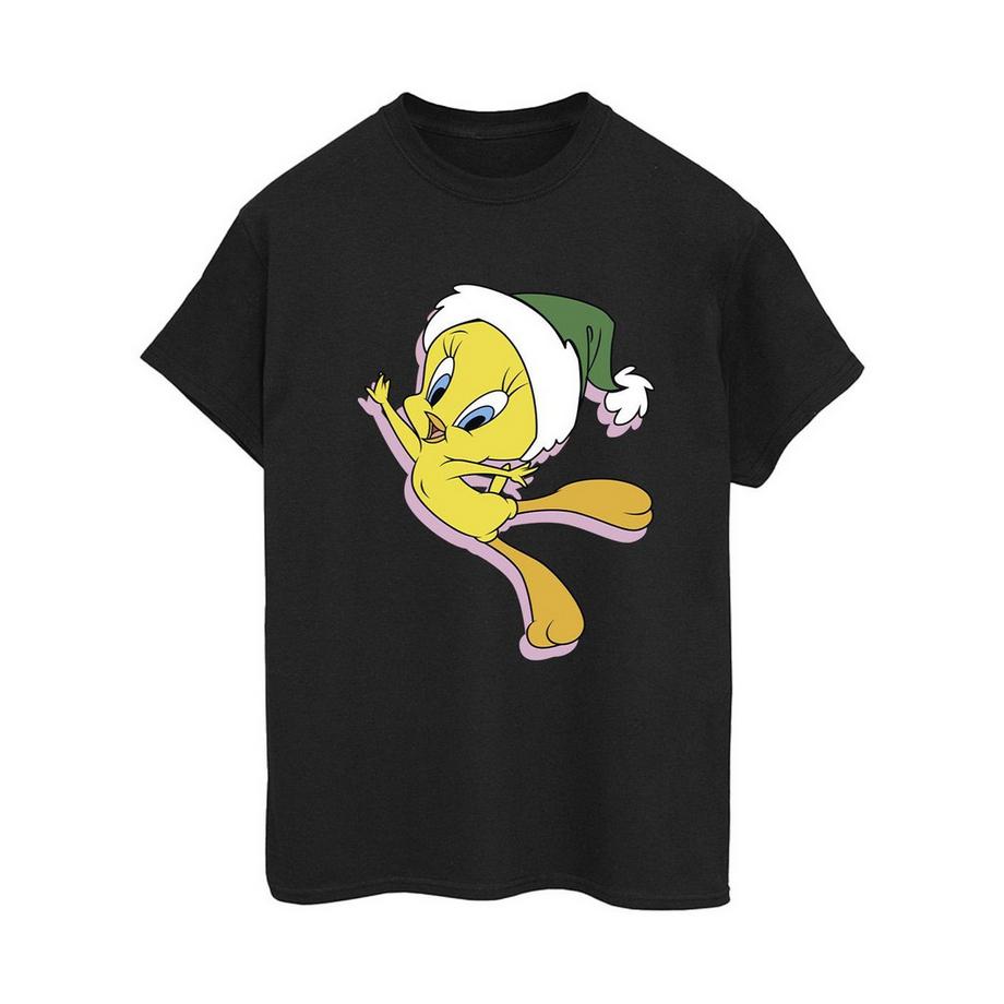 LOONEY TUNES Tweety Bird Weihnachtsmütze T-Shirt  