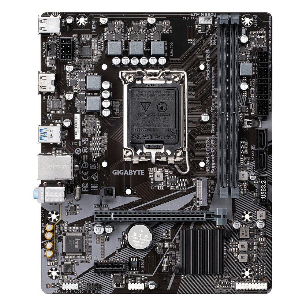 Gigabyte  H610M K DDR4 1.0 Motherboard Intel H610 Express LGA 1700 micro ATX 