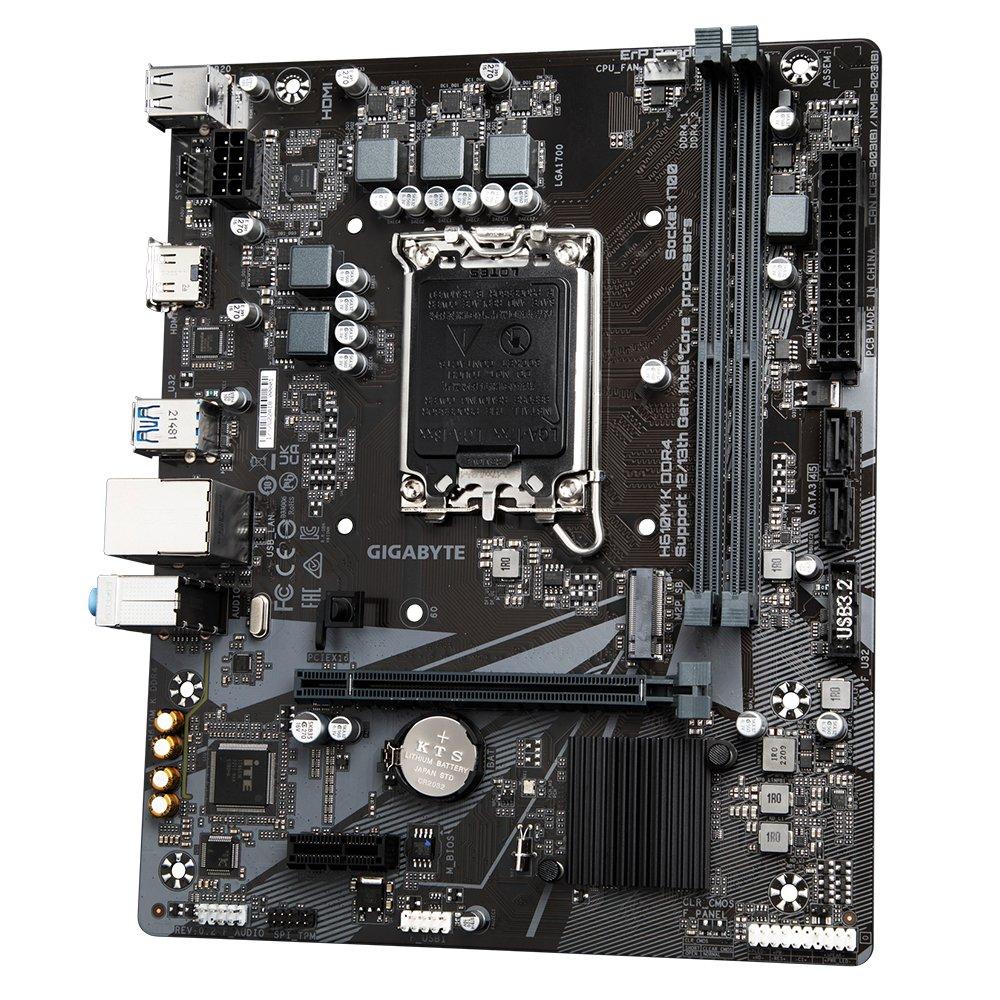 Gigabyte  H610M K DDR4 1.0 Motherboard Intel H610 Express LGA 1700 micro ATX 