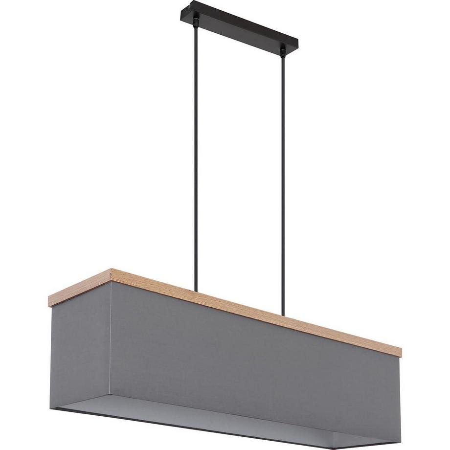 mutoni Lampe à suspension métal noir mat 4xE27 LED  