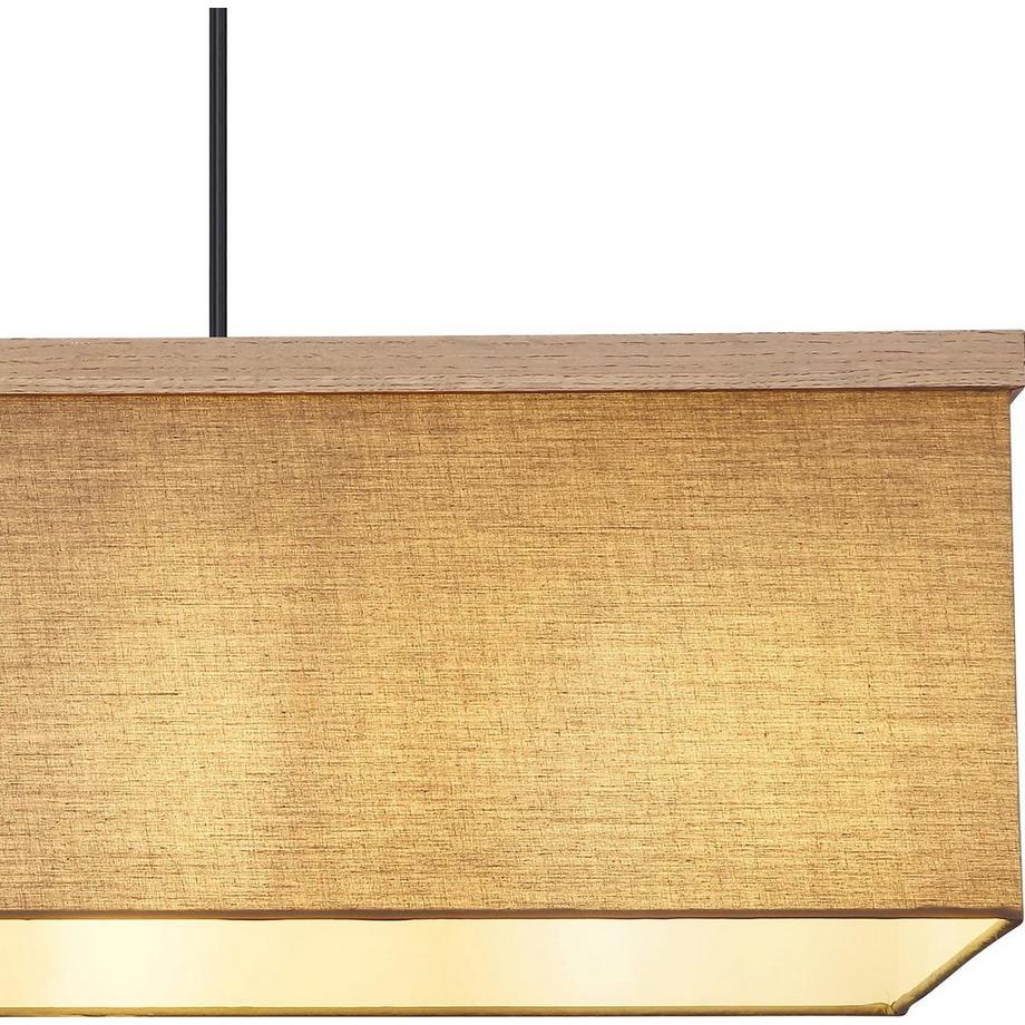 mutoni Lampe à suspension métal noir mat 4xE27 LED  