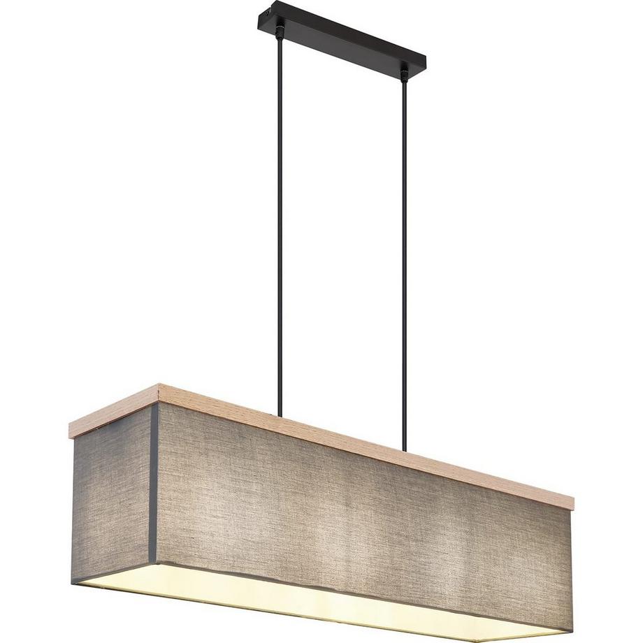 Lampe à suspension métal noir mat 4xE27 LED