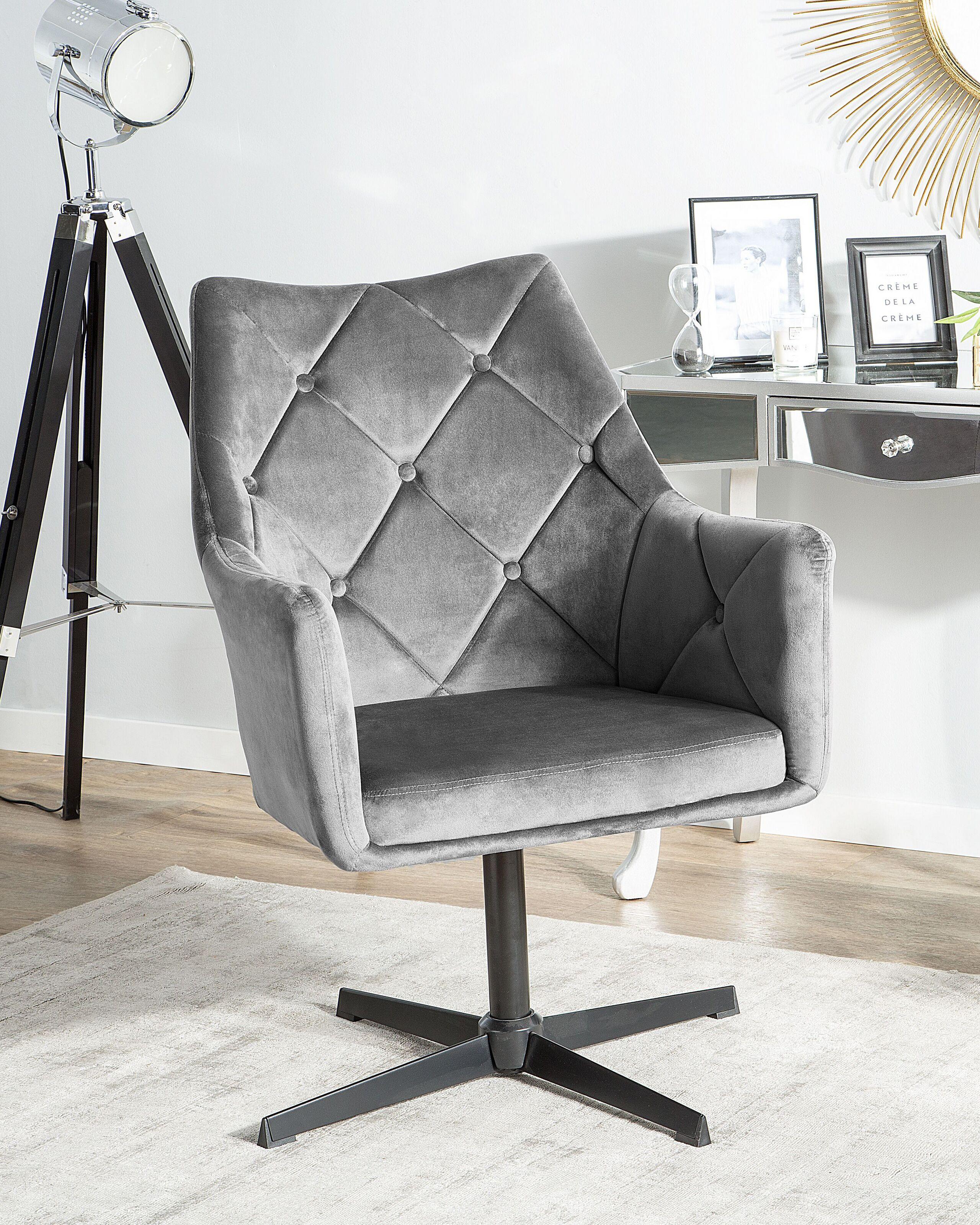 Beliani Fauteuil en Velours Glamour VAKSALA  