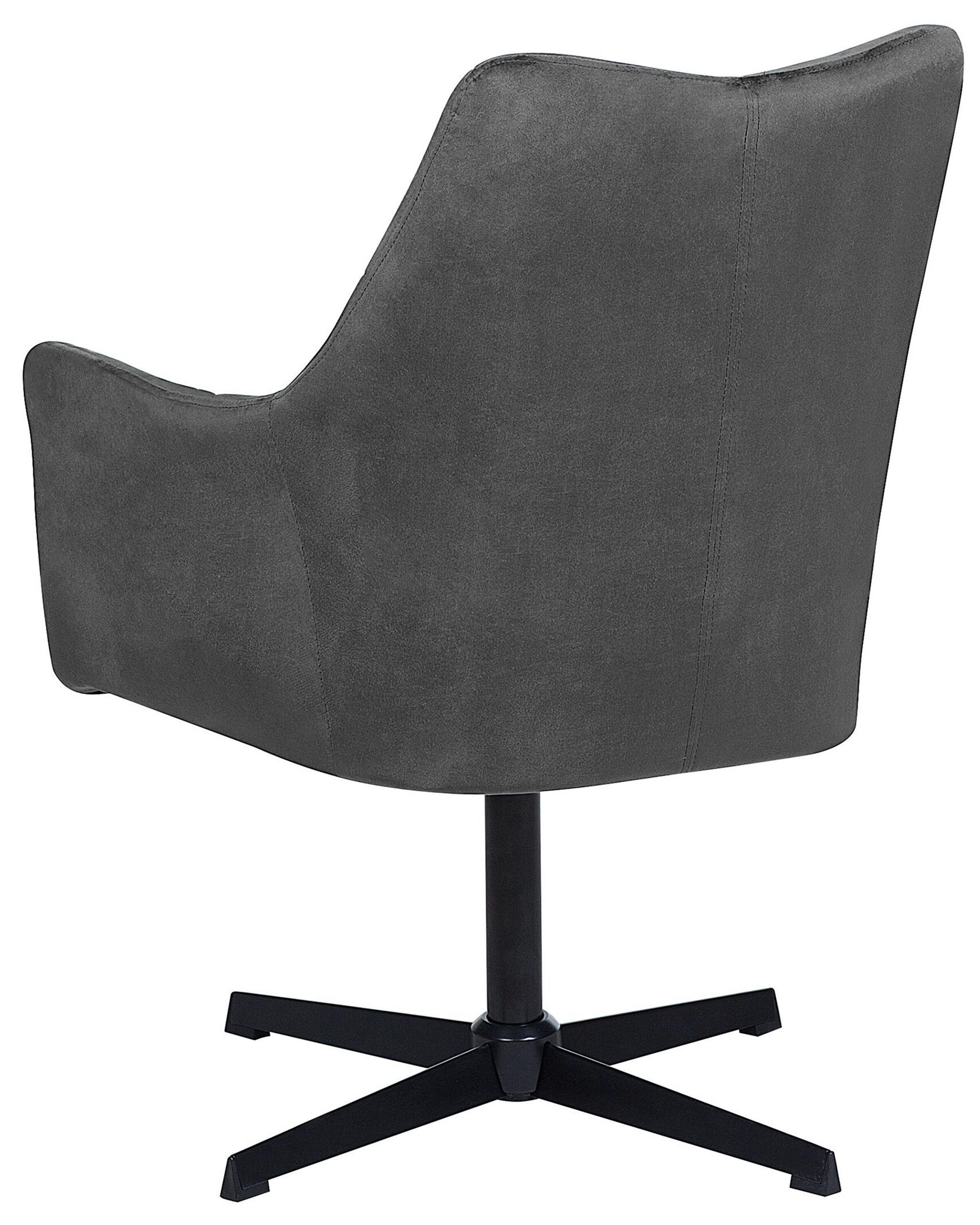 Beliani Fauteuil pivotant en Velours Glamour VAKSALA  