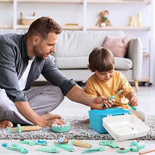 Activity-board  Mallette de médecin en bois pour enfants avec blouse de médecin pour enfants 