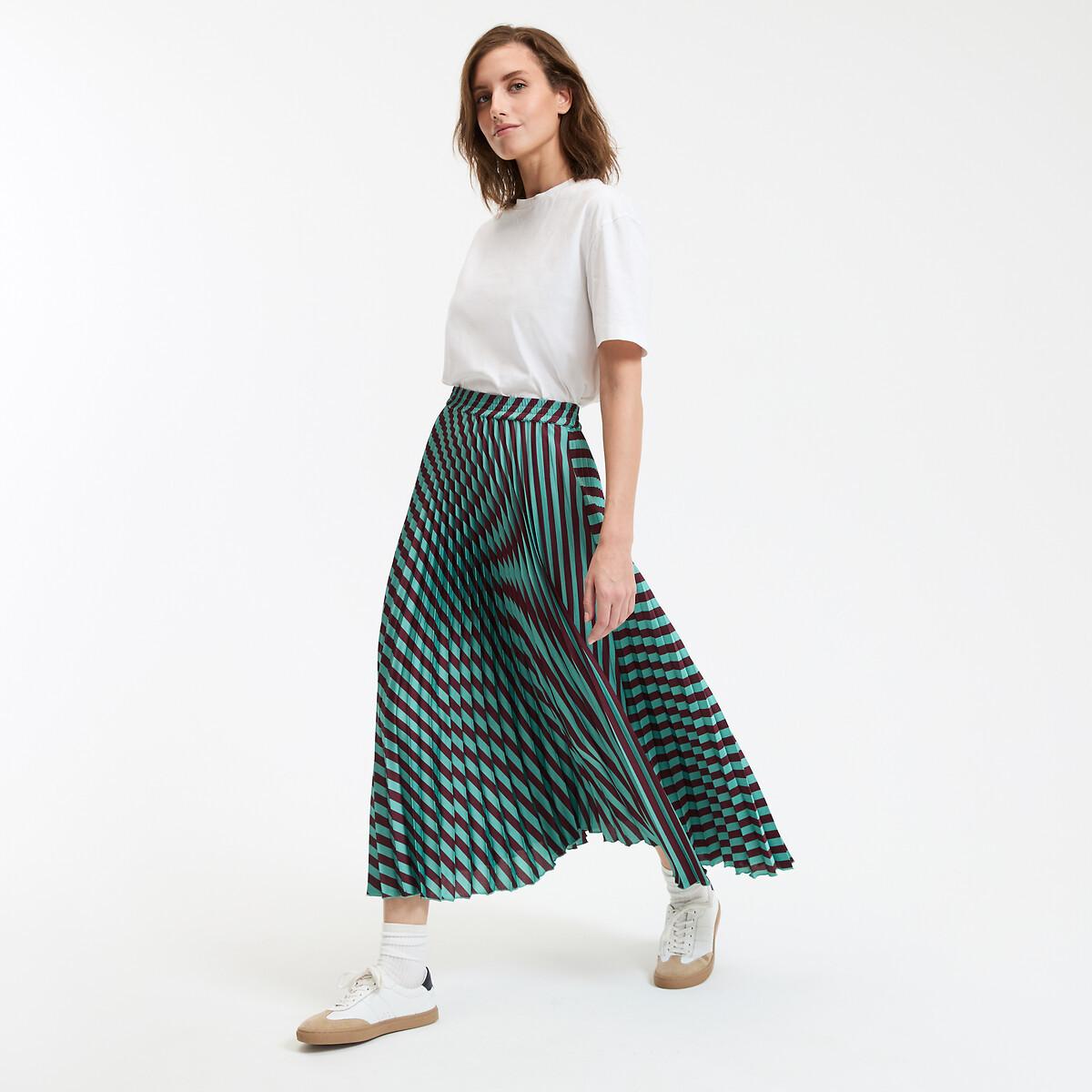 La Redoute Collections Gestreifter Plisseerock  