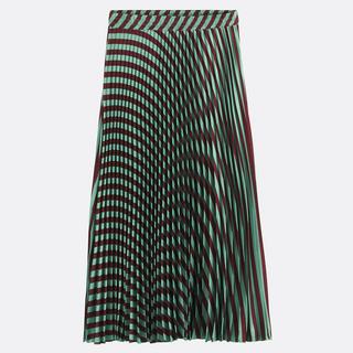 La Redoute Collections Gestreifter Plisseerock  