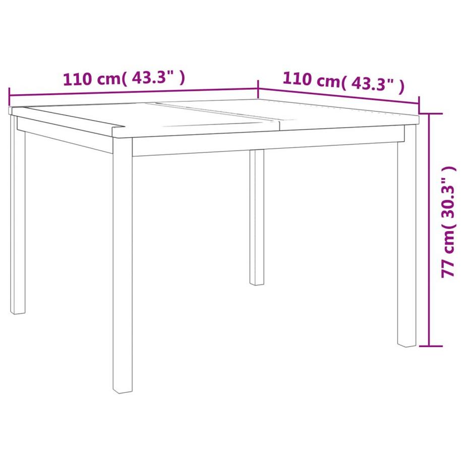 VidaXL Garten essgruppe holz  