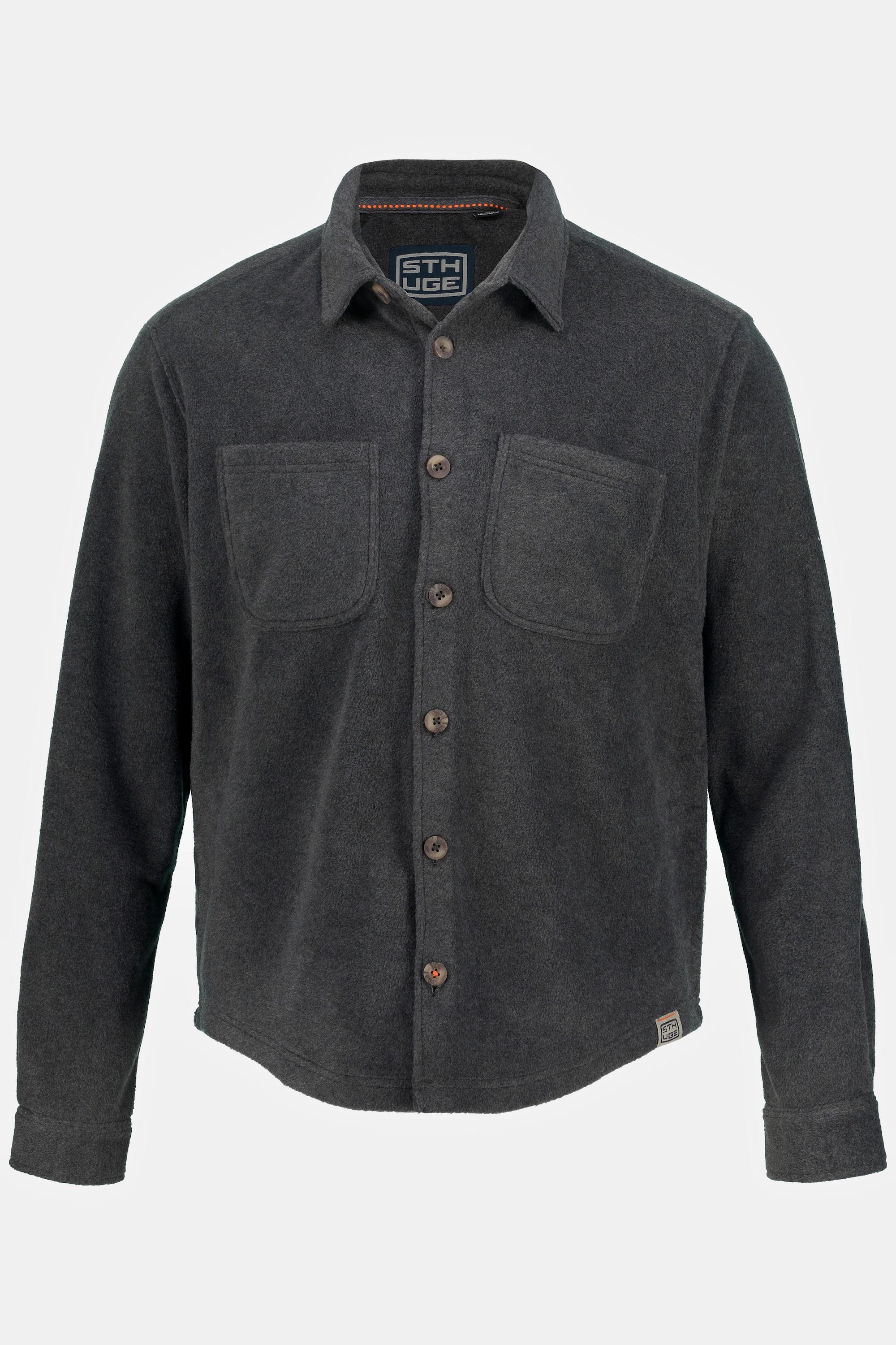 Sthuge  Hemd, Overshirt, Fleece, Langarm, Modern Fit, Kentkragen 