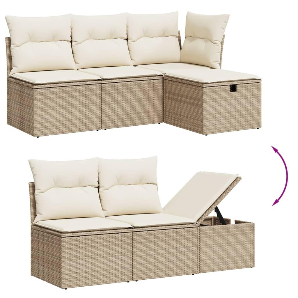 VidaXL set divano da giardino Polirattan  