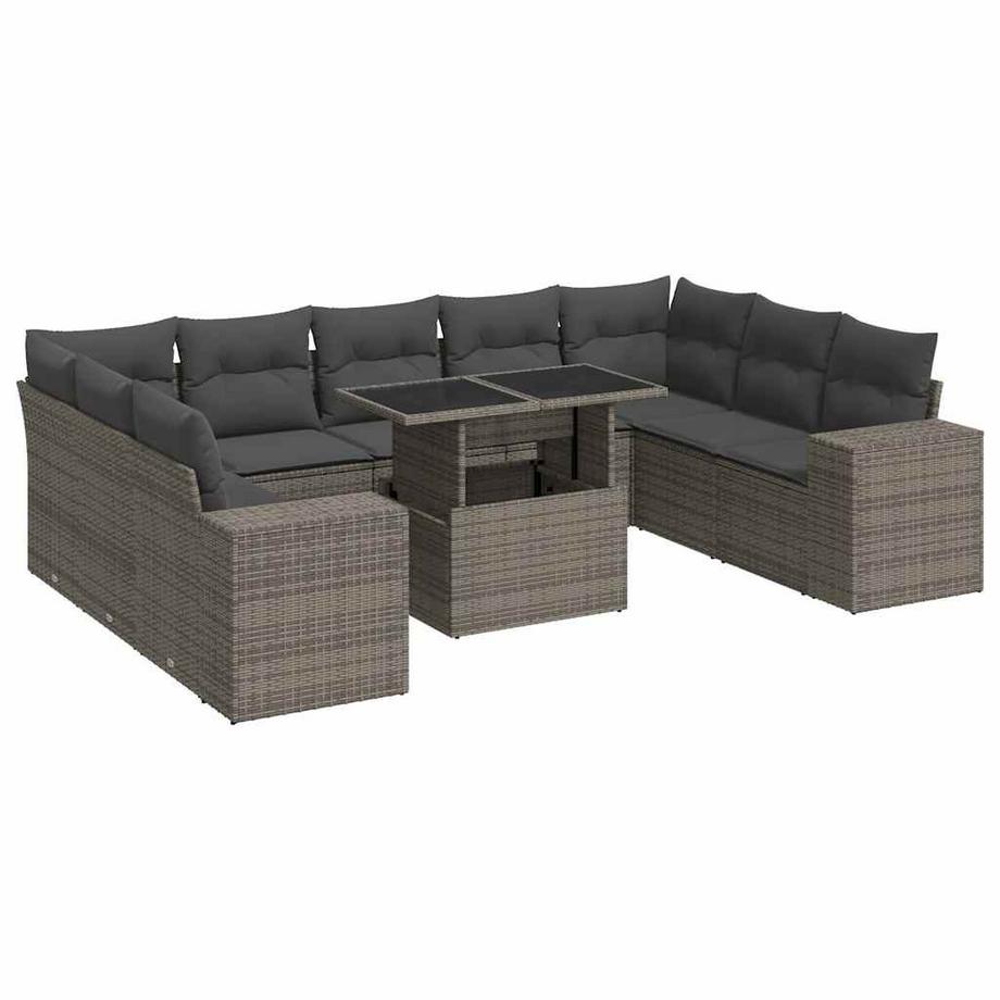 set di divani da giardino Polirattan