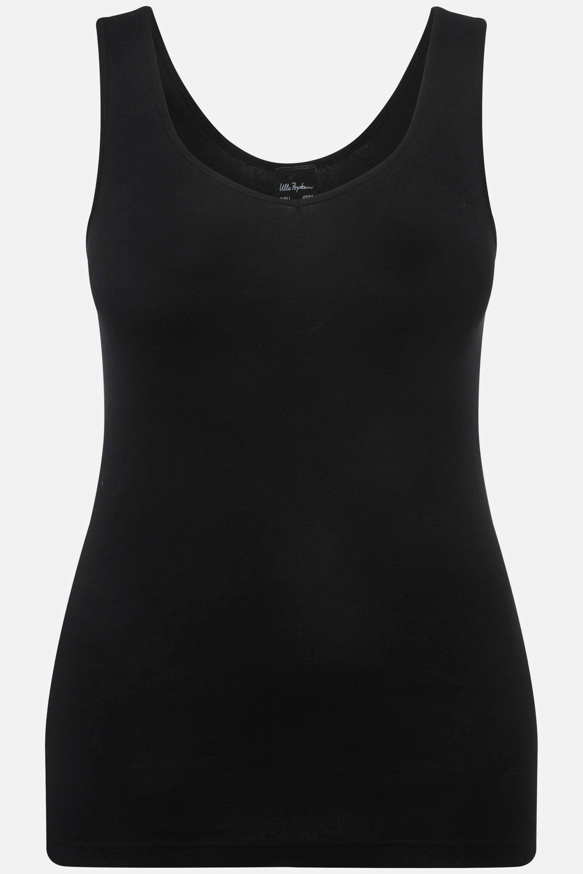 Ulla Popken V-Ausschnitt Baumwolljersey Unterhemd  