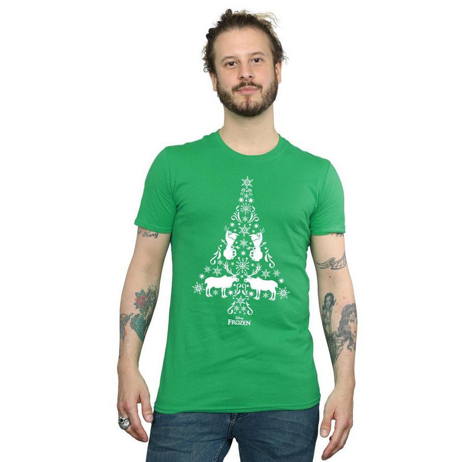 Disney Frozen T-Shirt Grafica Albero di Natale  