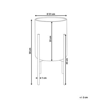 Beliani Cache-pot sur pied en Métal Moderne ASTILLBE  