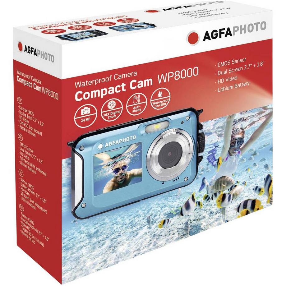 Agfaphoto  Fotocamera digitale AGFA WP8000 CMOS WP 24MP Blu Full HD 
