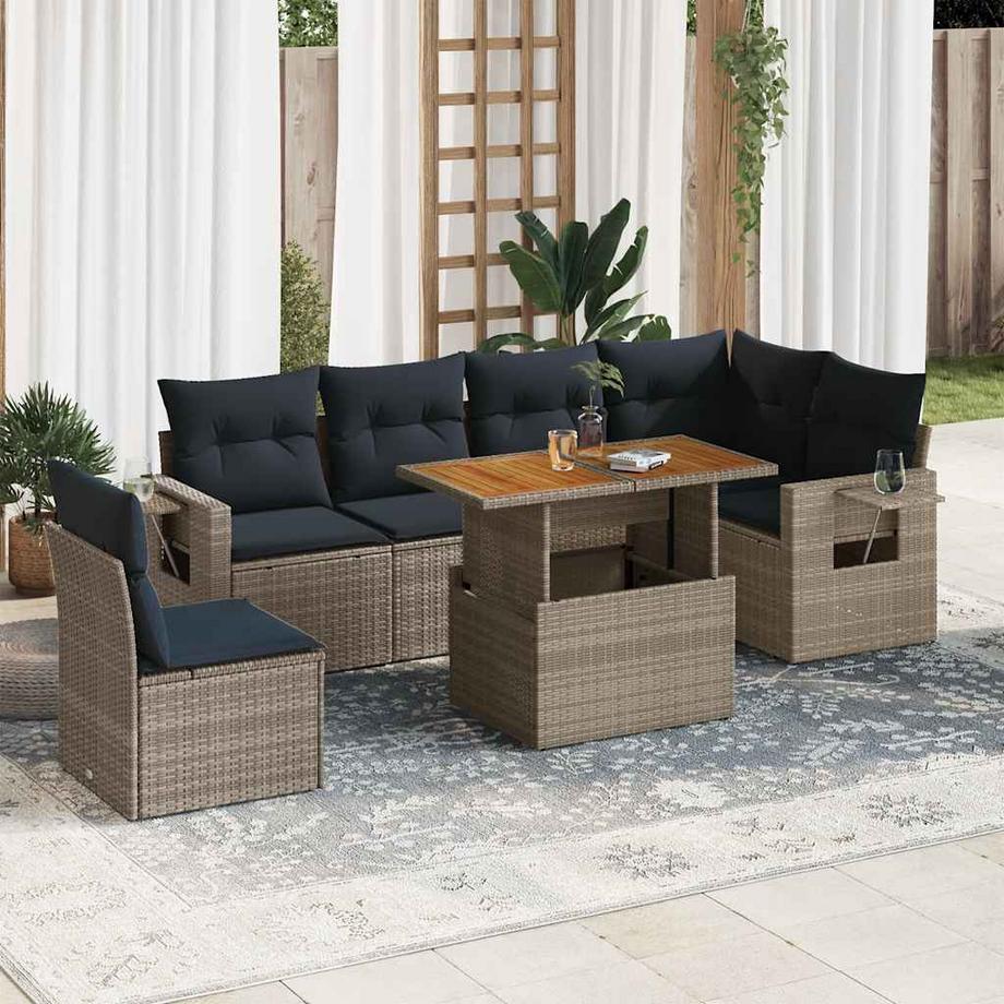 VidaXL Gartensofa set poly-rattan  