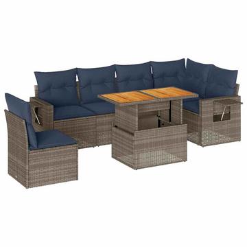 Gartensofa set poly-rattan