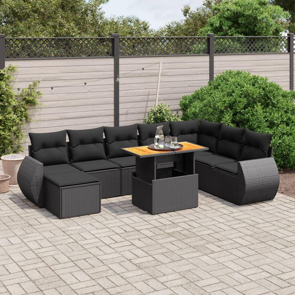 VidaXL Ensemble de canapés de jardin rotin synthétique  