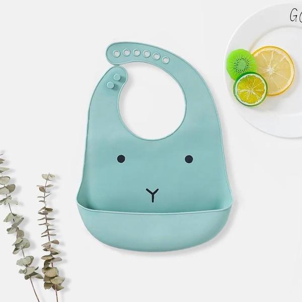 eStore  Bavoir en Silicone, Lapin - Vert 