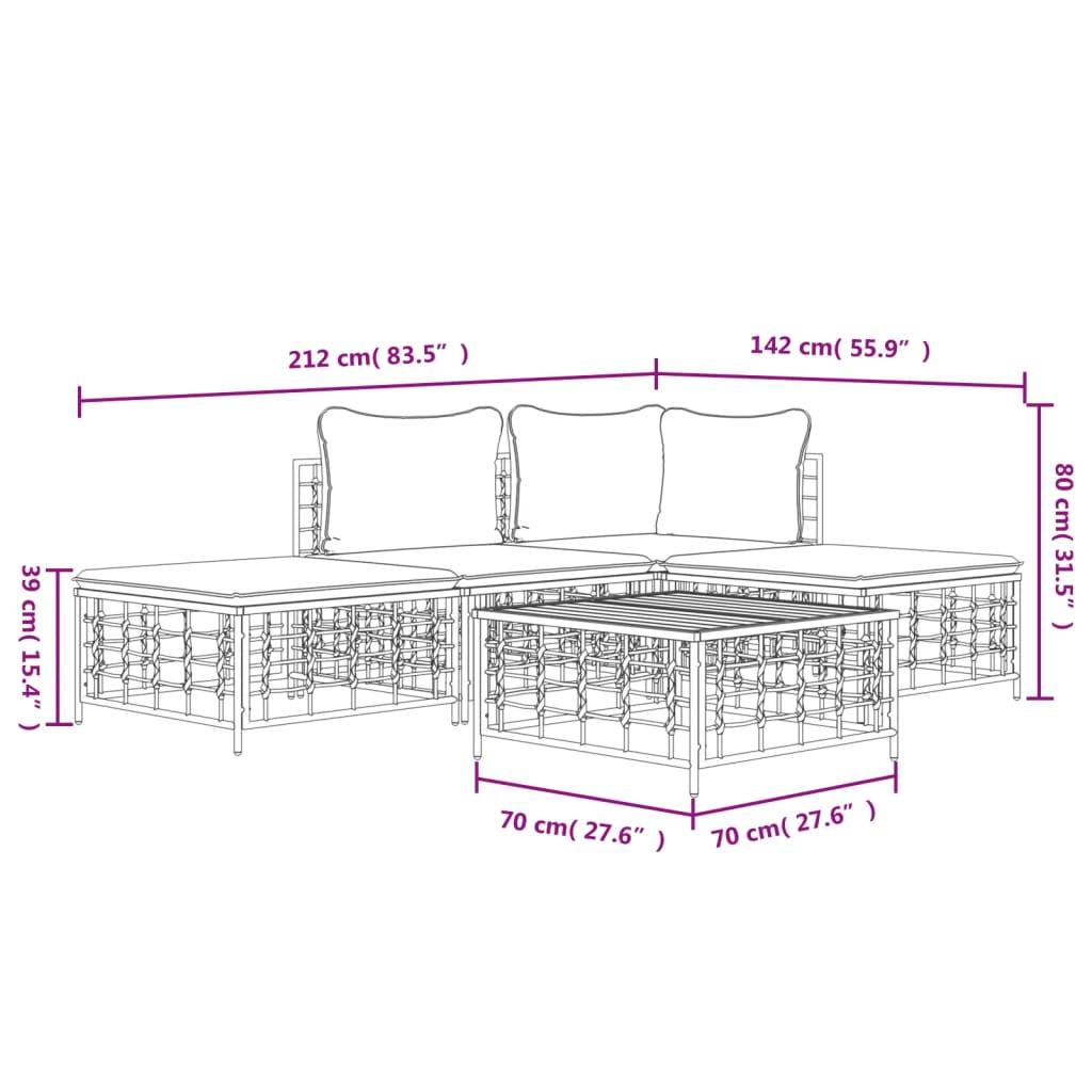 VidaXL Garten lounge set poly-rattan  