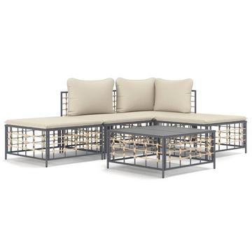 Garten lounge set poly-rattan