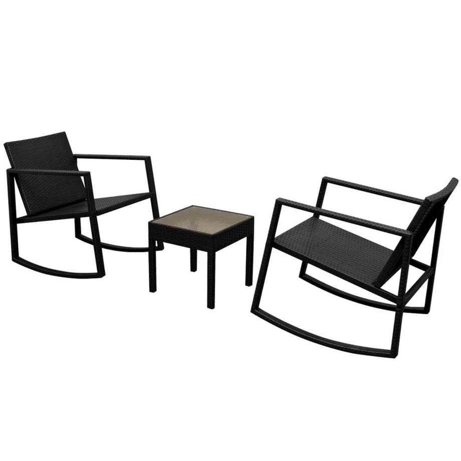 VidaXL Chaise à bascule rotin synthétique  