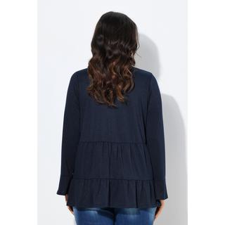 Ulla Popken Maglia Glitter A-line Maniche Lunghe Volant  