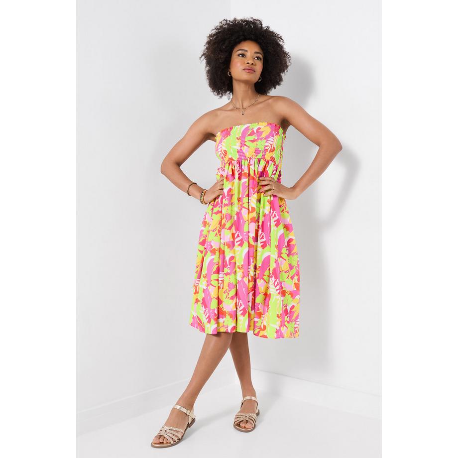 Joe Browns Abito da Spiaggia con Stampa Foglie Tropicales  