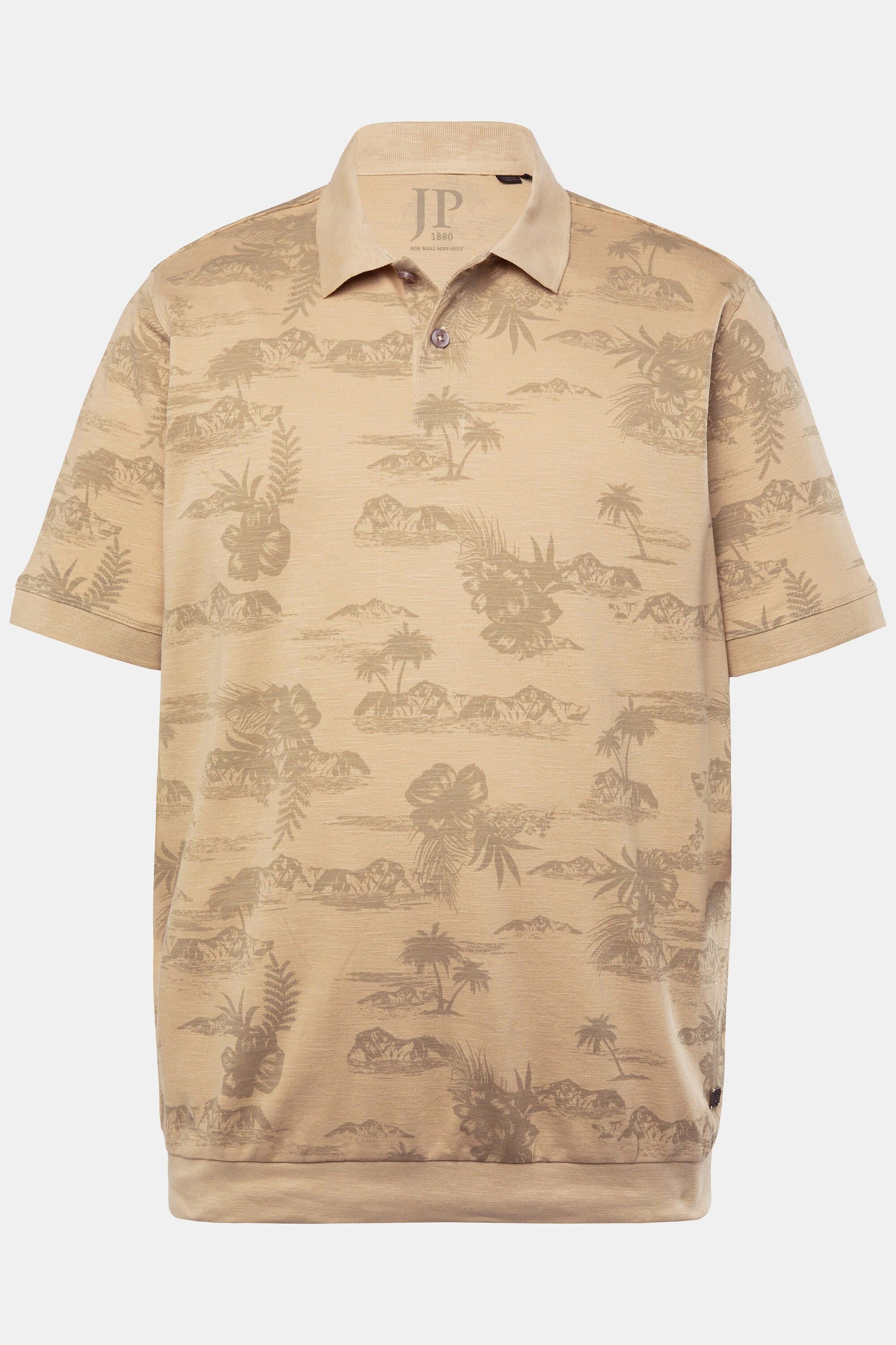 JP1880 Piqué Halbarm Alloverprint Poloshirt  